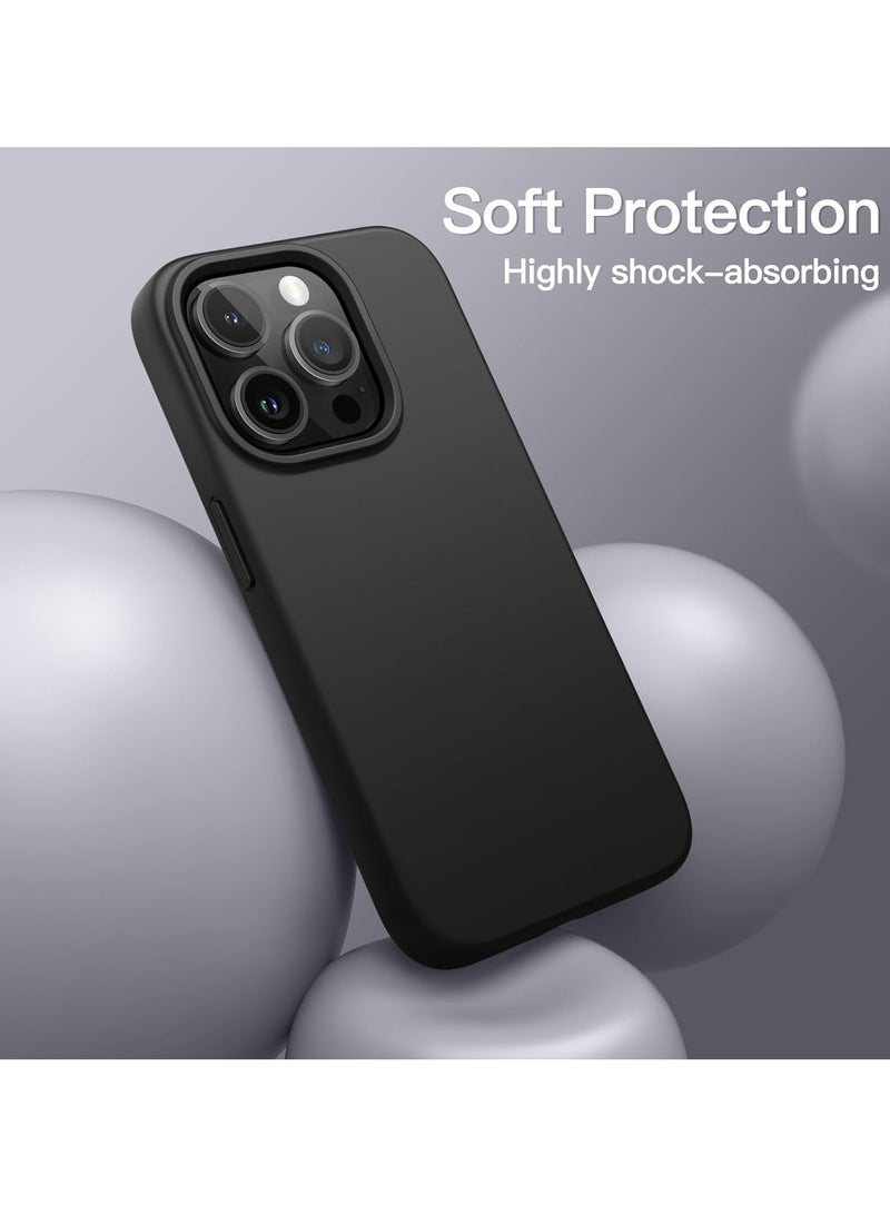 دوسالا جراب iPhone 13 Pro، جراب هاتف من السيليكون السائل لهاتف iPhone 13 Pro مقاس 6.1 بوصة، غطاء واقٍ ناعم حريري ملون (أسود) - Image 4