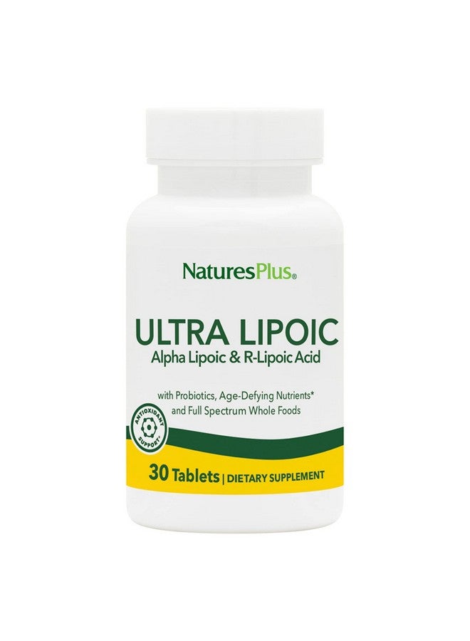 NaturesPlus Natures Plus Ultra Lipoic - 30 Bi-Layered Tablets - Alpha Lipoic & R-Lipoic Acid - Antioxidant Support - with Probiotics & Age-Defying Nutrients - Gluten Free - 30 Servings - Image 1