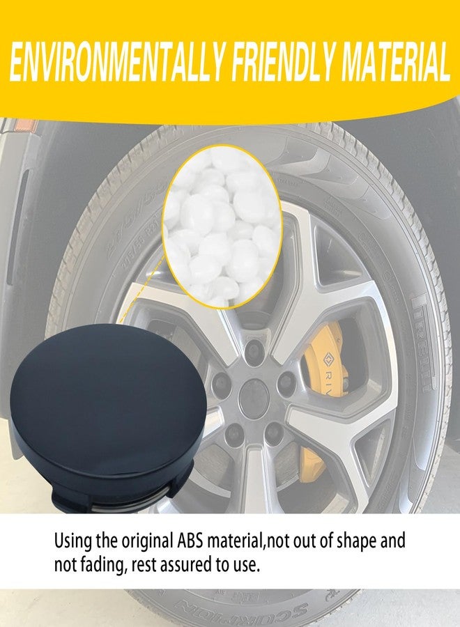 Arwrilt 4 Pack Car Wheel Center Hub Caps, ABS Rust-Proof Center Caps for Rims, Vehicle Rim Hub Caps Accessories, 2.36" OD 2.2" ID Tight Fitting Snap-on Wheel Hub Modified Dust Protection Cover (Black) - Image 3