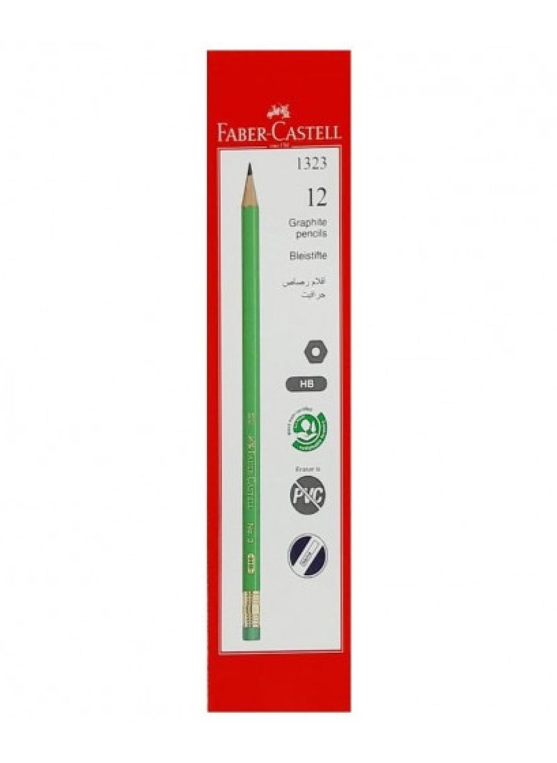 FABER-CASTELL Faber-Castell Pencil Set 12 Pieces with Eraser  - Image 1