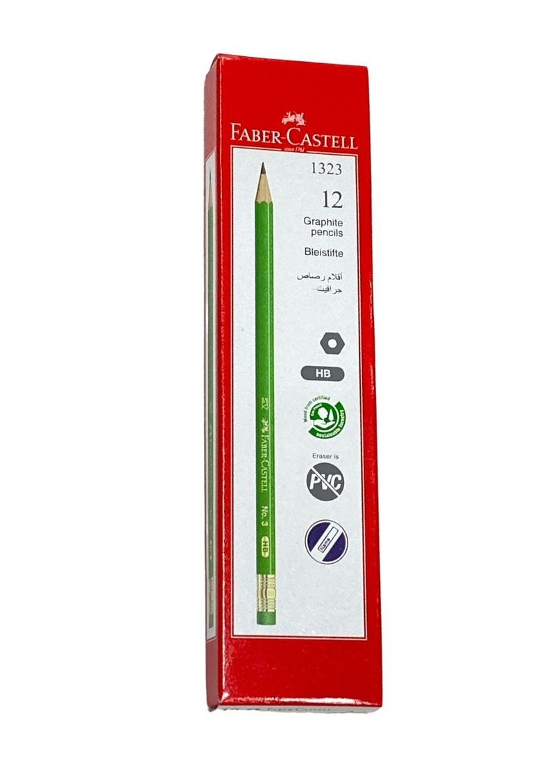 FABER-CASTELL Faber-Castell Pencil Set 12 Pieces with Eraser  - Image 2