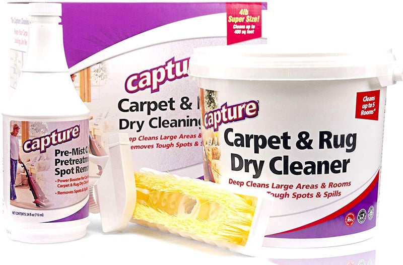 Capture Capture Carpet Total Care Kit 400 - Home Couch and Upholstery, Car Rug, Dogs & Cats Pet Carpet Cleaner Solution - Strength Odor Eliminator, Stains Spot Remover, Non Liquid & No Harsh Chemical  - Image 1