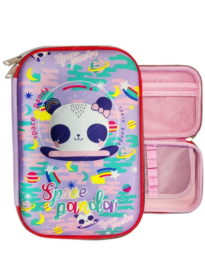 FunBlast Pencil Pouch for Kids - Multi-Purpose Zipper Pencil Case, Pencil Box for Boys, Pen & Pencil Pouch Bag, Stationary Organizer for Kids, 3D Hardtop Eva Canvas Pencil Case (Panda) - Image 1