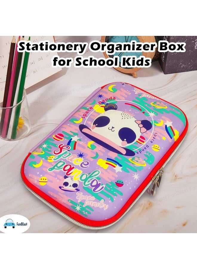 FunBlast Pencil Pouch for Kids - Multi-Purpose Zipper Pencil Case, Pencil Box for Boys, Pen & Pencil Pouch Bag, Stationary Organizer for Kids, 3D Hardtop Eva Canvas Pencil Case (Panda) - Image 4