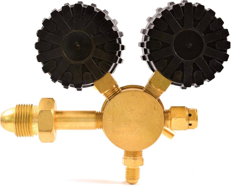 UNIWELD RHP400 Nitrogen Regulator with 0-400 PSI Delivery Pressure, CGA580 Inlet Connection and 1/4-Inch Male Flare Outlet Connection - Image 4