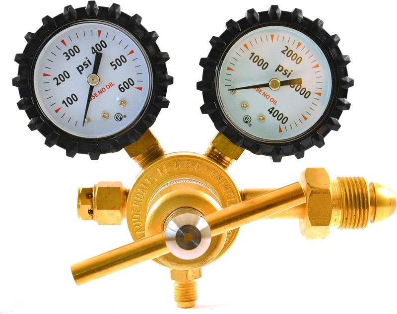 UNIWELD RHP400 Nitrogen Regulator with 0-400 PSI Delivery Pressure, CGA580 Inlet Connection and 1/4-Inch Male Flare Outlet Connection - Image 2