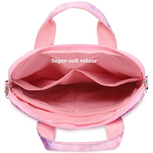 JIANYA Tablet Sleeve Bag Marble Tablet Carrying Bag with Shoulder Strap, 10-12.5 Inch, Purple - Image 5