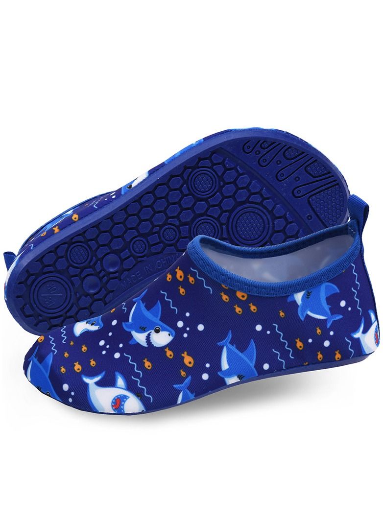 Loquat 2023 Men's and Women's New Color Matching Adult Fitness  Beach Diving Shoes Dark Blue Shark - Image 1