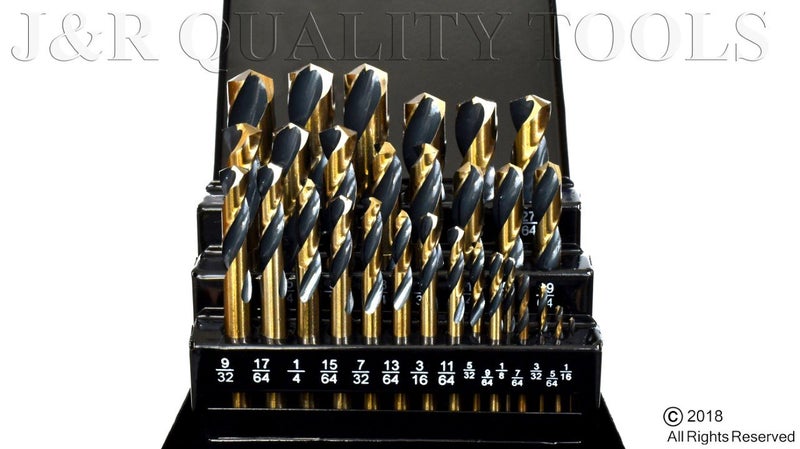 vector tools 29PC Stubby Industrial Black & Gold Drill Bit Set 135 Degree Split Point - Image 2