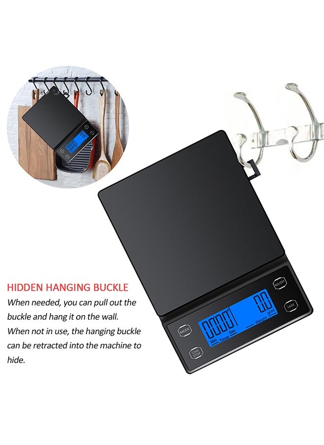 MITOYO - Digital Coffee Scale - LCD Electronic Kitchen Scale - Food Scale - USB Rechargeable - 5kg/0.1g - Image 1