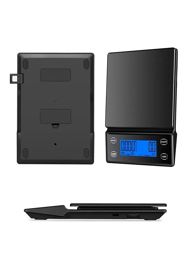 MITOYO - Digital Coffee Scale - LCD Electronic Kitchen Scale - Food Scale - USB Rechargeable - 5kg/0.1g - Image 1