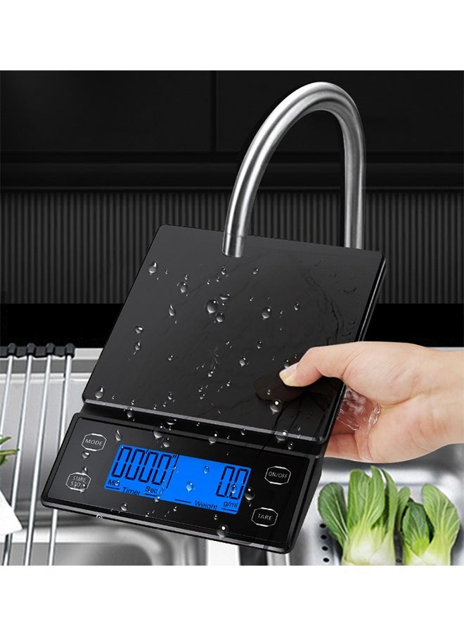 MITOYO - Digital Coffee Scale - LCD Electronic Kitchen Scale - Food Scale - USB Rechargeable - 5kg/0.1g - Image 1