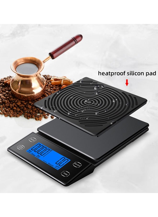 MITOYO - Digital Coffee Scale - LCD Electronic Kitchen Scale - Food Scale - USB Rechargeable - 5kg/0.1g - Image 1