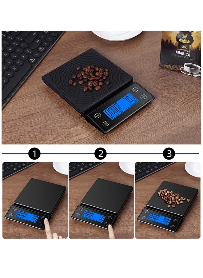 MITOYO - Digital Coffee Scale - LCD Electronic Kitchen Scale - Food Scale - USB Rechargeable - 5kg/0.1g - Image 1