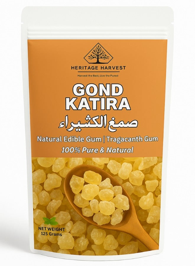 HERITAGE HARVEST 125gm (4.41oz) Gond Katira Organic Edible Tragacanth Gum | 100 % Natural | Health & Wellness - Image 1