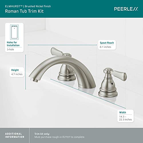 Peerless PTT4365 Elmhurst Trim kit Roman Tub, Chrome - Image 4