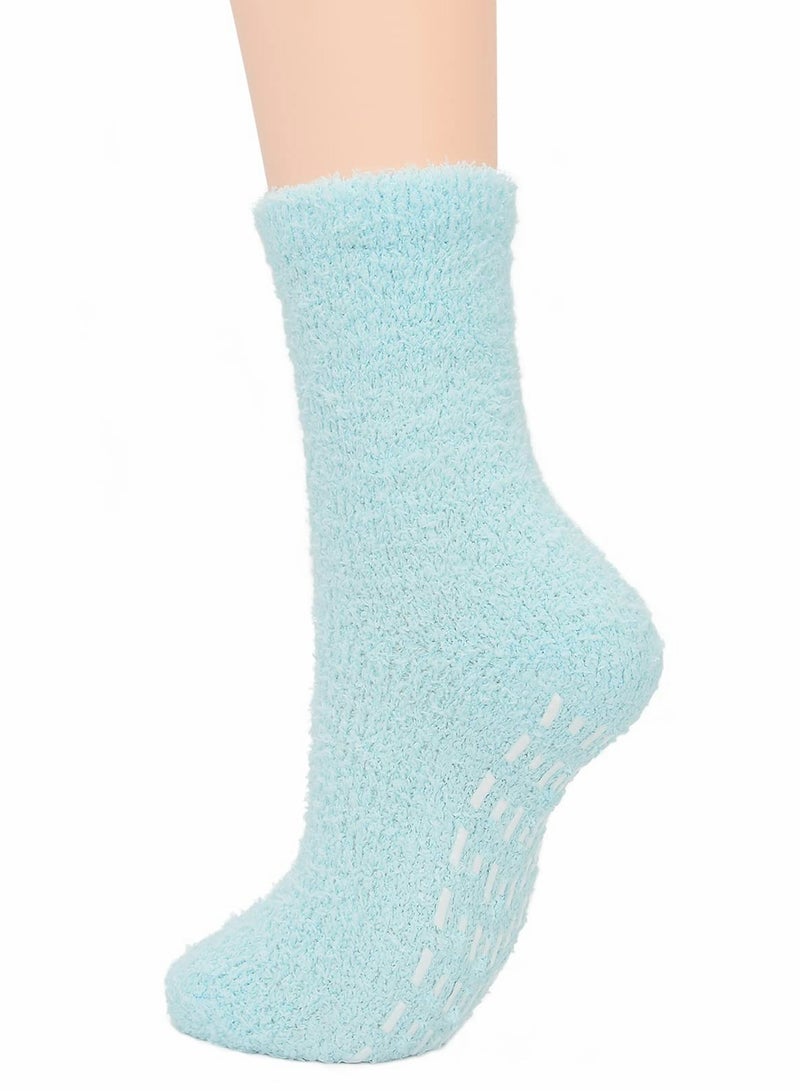 SOLARAE 7 Pairs Womens Winter Socks Fluffy Soft Slipper Sleep Fleece Fuzzy Athletic Anti Slip Warm Plush Microfiber Cozy Home Gifts for Women - Image 3