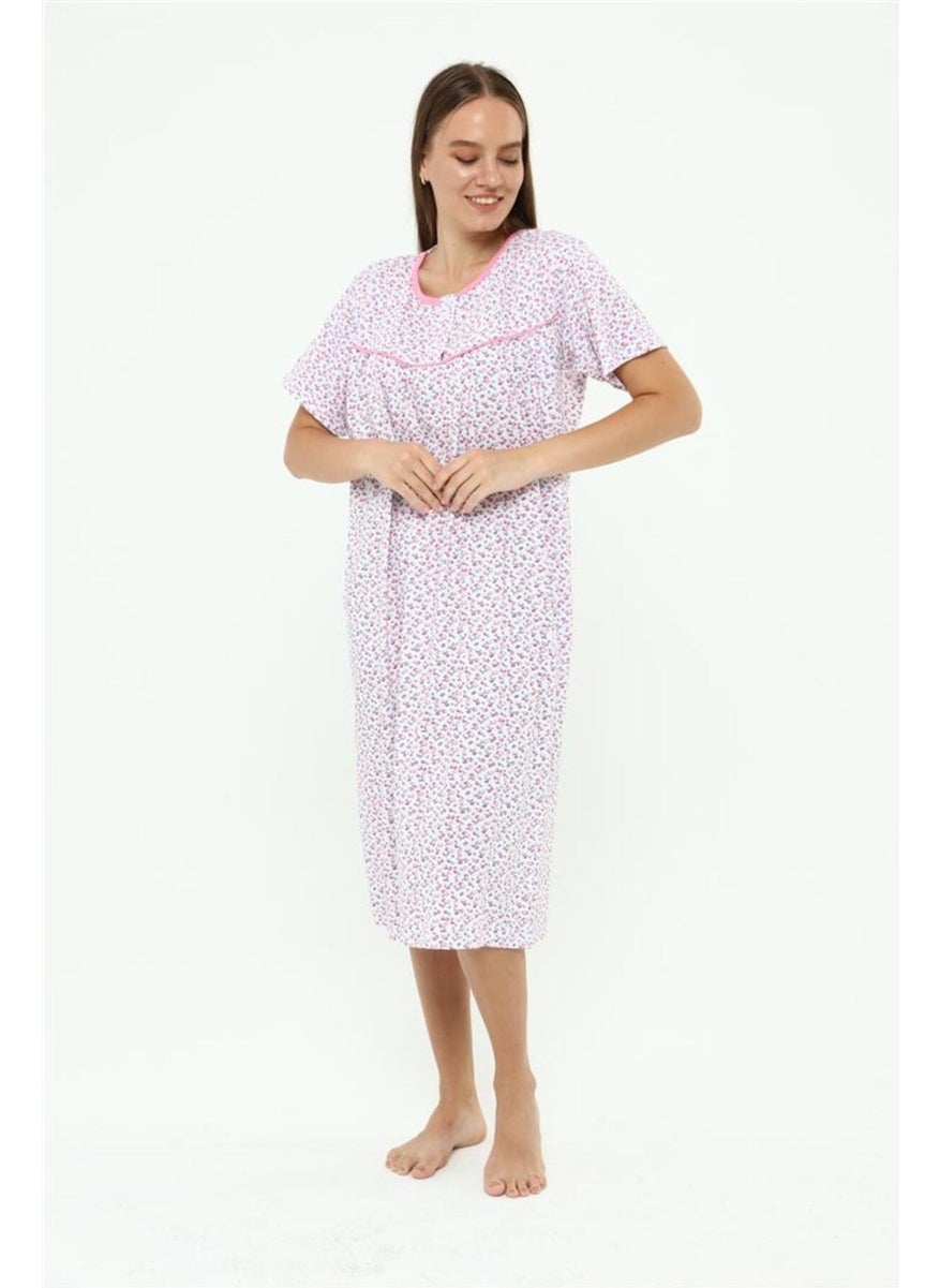 Seva Mother's Nightgown Short Sleeve Battal Comfortable Fit Nightgown  - Image 2