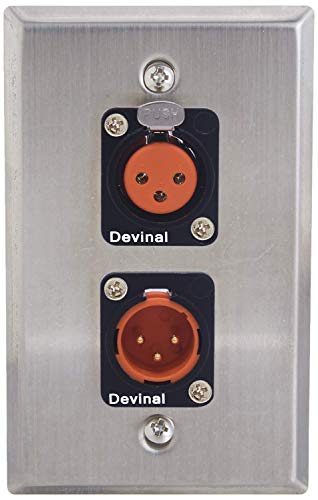 Devinal XLR Male Jack 3 Pin - Chassis Panel Mount Jacks D Series Size, Black Metal Housing, Fits Series D Pattern Holes Audio Studio Connector - 4 Pack - Image 3