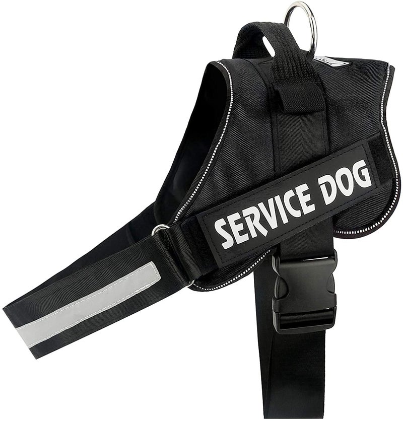 WapaW Service Dog Harness, No Pull Easy On And Off Pet Vest Harness, 3M Reflective Breathable & Easy Adjust Pet Harness With Nylon Handle - No More Choking For Dogs (Medium) - Image 1