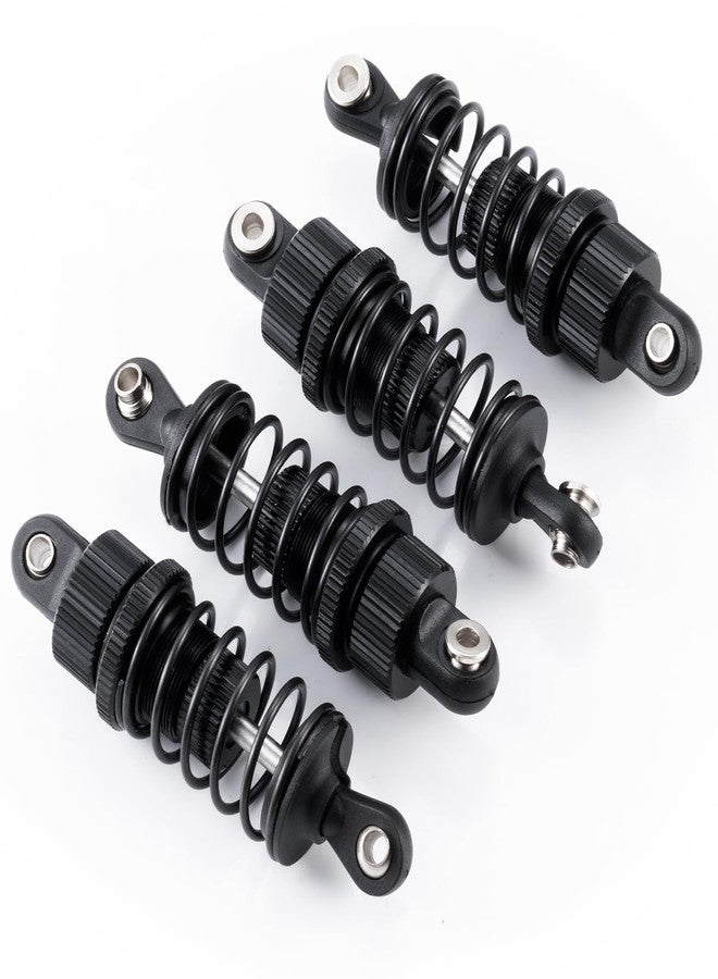 MORFUM Aluminum 55mm Front & Rear Threaded Oil Filled Shock Absorber Damper Suspension Set Compatible with Tamiya TT02 1/10 RC On Road Touring Car Upgrade Parts (Black) - Image 4
