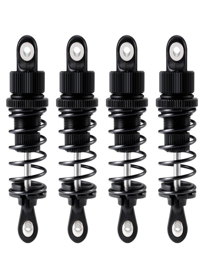 MORFUM Aluminum 55mm Front & Rear Threaded Oil Filled Shock Absorber Damper Suspension Set Compatible with Tamiya TT02 1/10 RC On Road Touring Car Upgrade Parts (Black) - Image 2