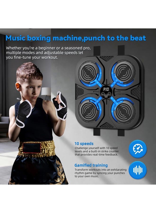 SoftGym Music Boxing Machine,Interactive Punching Trainer with LED Lights,Music Boxing Machine Sport for Kids and Adults,Cardio Workout Equipment Target for Home,Office,Gym - Image 3
