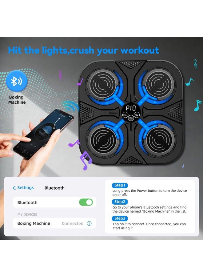 SoftGym Music Boxing Machine,Interactive Punching Trainer with LED Lights,Music Boxing Machine Sport for Kids and Adults,Cardio Workout Equipment Target for Home,Office,Gym - Image 2