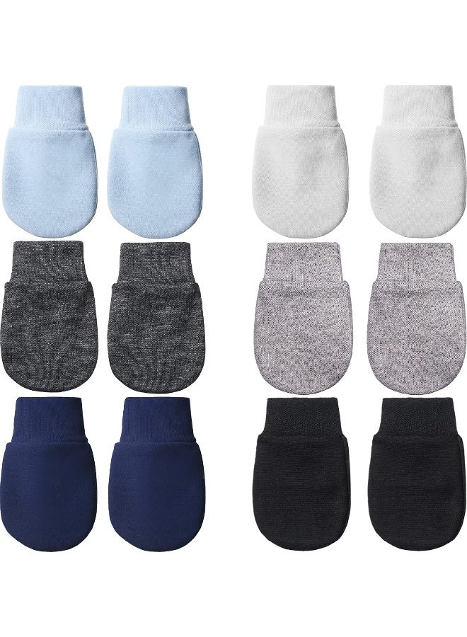 Geyoga 6 Pairs Anti-Scratch Cotton Mittens for 3-9 Month Baby Girls and Boys  - Image 1