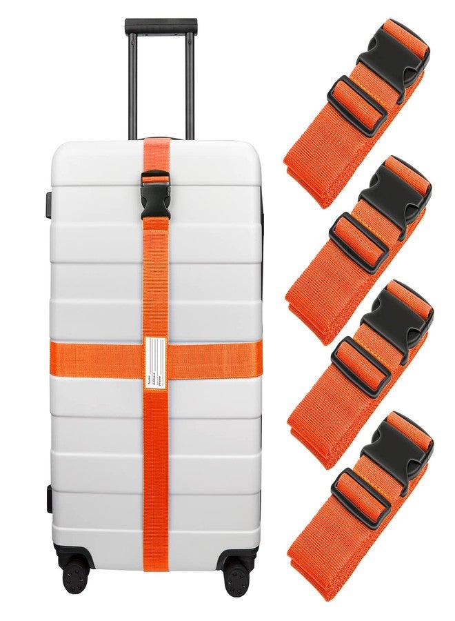 Luxebell Luggage Straps Suitcase Belt Travel Accessories, 1.96 In W X 6.56 Ft L, 2-Pack (6.56Ft, Orange) - Image 1