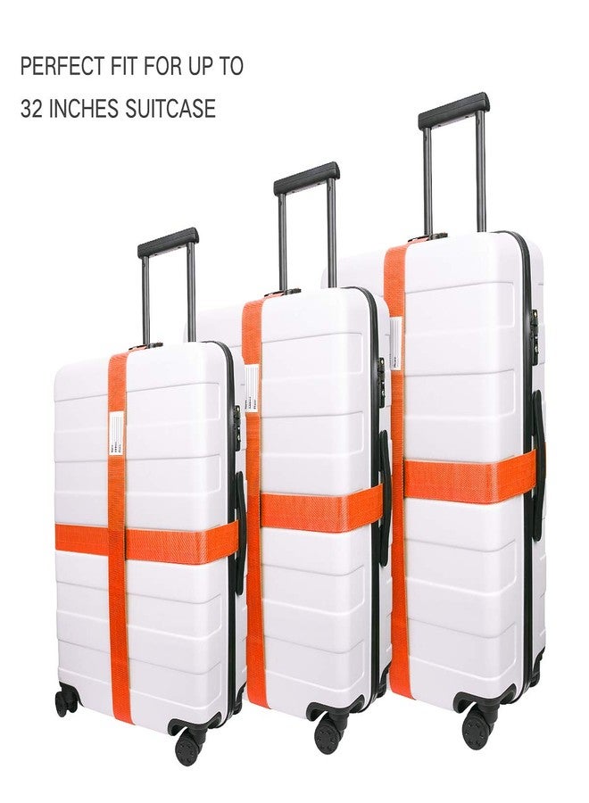 Luxebell Luggage Straps Suitcase Belt Travel Accessories, 1.96 In W X 6.56 Ft L, 2-Pack (6.56Ft, Orange) - Image 5