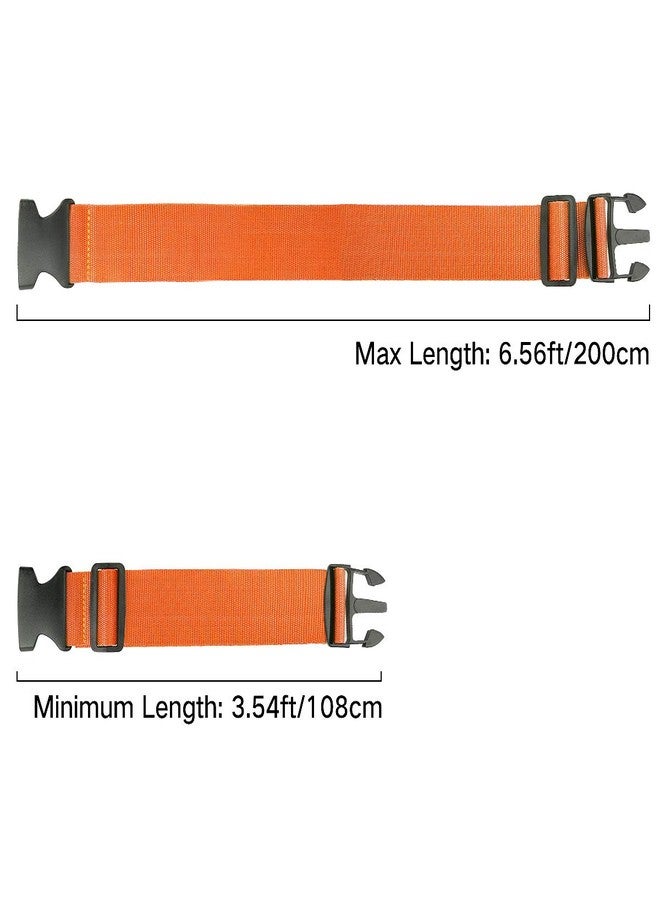 Luxebell Luggage Straps Suitcase Belt Travel Accessories, 1.96 In W X 6.56 Ft L, 2-Pack (6.56Ft, Orange) - Image 3