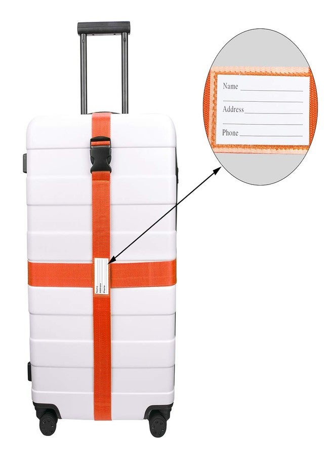 Luxebell Luggage Straps Suitcase Belt Travel Accessories, 1.96 In W X 6.56 Ft L, 2-Pack (6.56Ft, Orange) - Image 4
