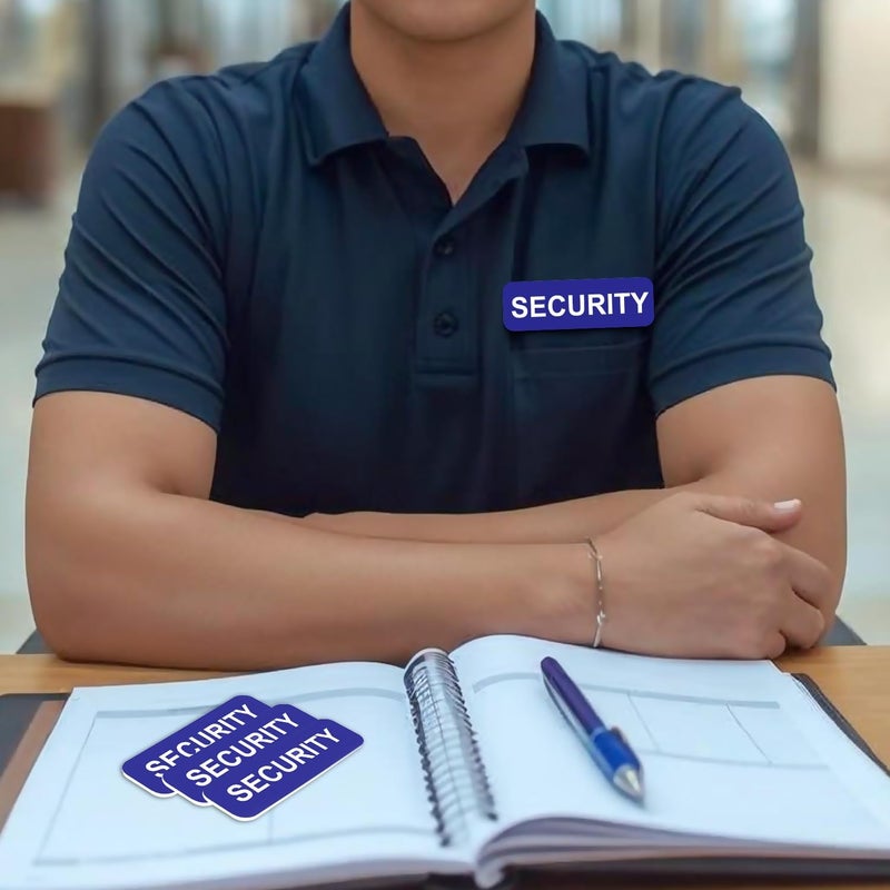 All Quality Badges Security 1 x 3 Name Tag, Black (3 Pack) - Image 5