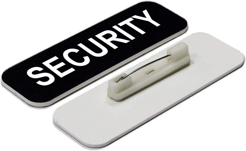 All Quality Badges Security 1 x 3 Name Tag, Black (3 Pack) - Image 2