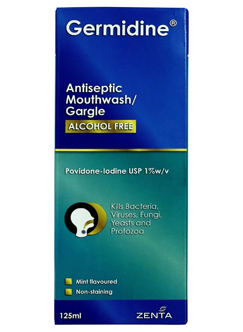 Germidine جيرميدين غسول فم مطهر-غرغرة خالي من الكحول 125 مل - Image 1