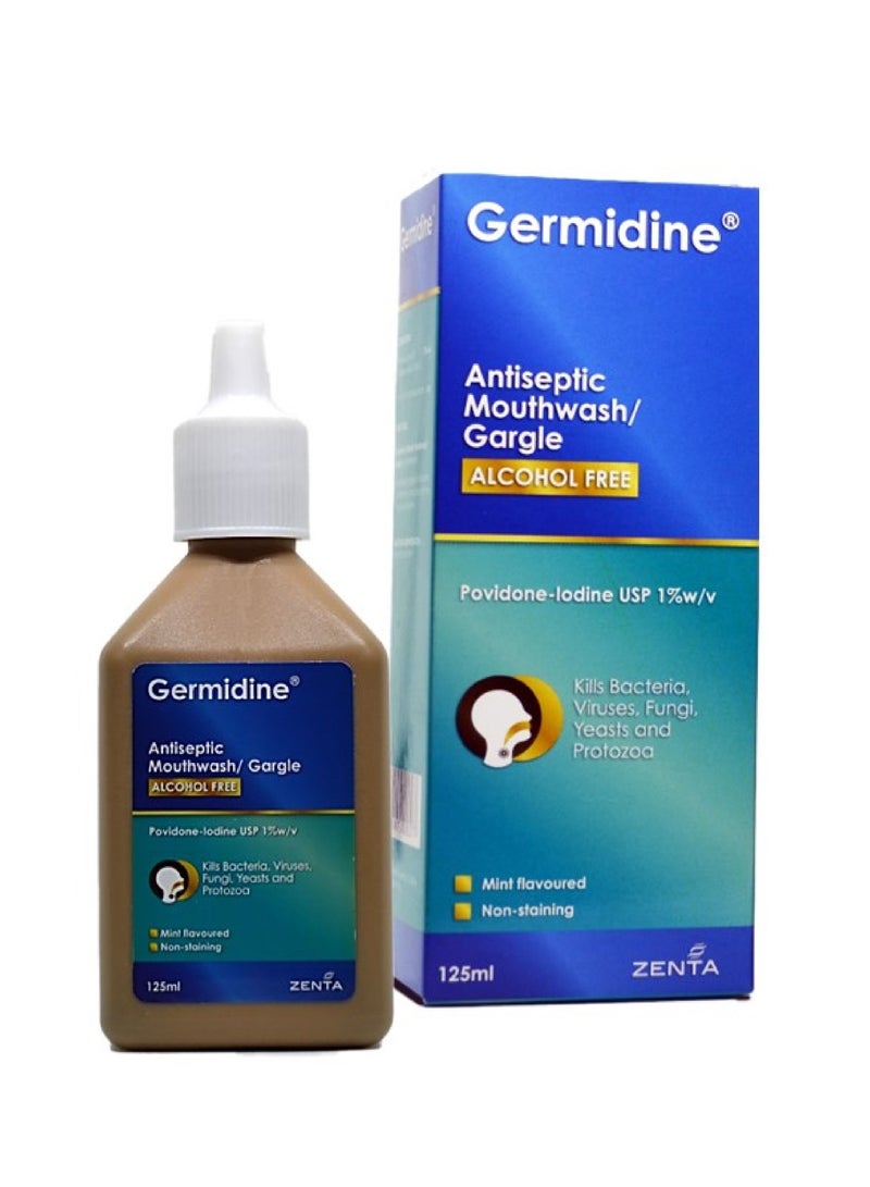 Germidine جيرميدين غسول فم مطهر-غرغرة خالي من الكحول 125 مل - Image 2