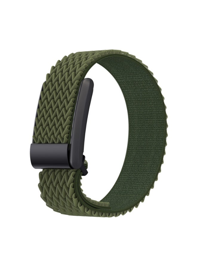 ترامكس سوار بديل من النايلون المصنوع من الألياف المرنة متوافق مع سوار Whoop 4.0 القابل للارتداء لجهاز تعقب الصحة واللياقة البدنية والنشاط الرياضي أنيق ومريح وقابل للتنفس وسوار بديل قابل للتعديل سهل الاستخدام ومثالي لكل مناسبة أخضر داكن - Image 1