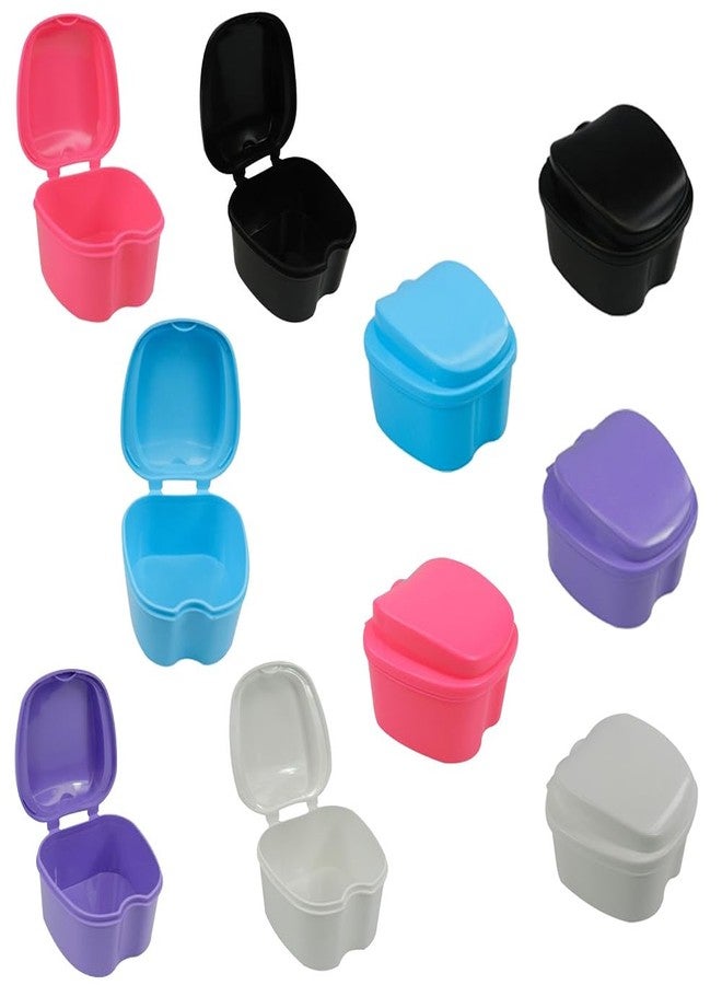 Dentosmile Denture Boxes, Retainer Box Orthodontic Mouth Guard Dental Storage Container/Teeth Storage Box (Assorted) (10) - Image 1
