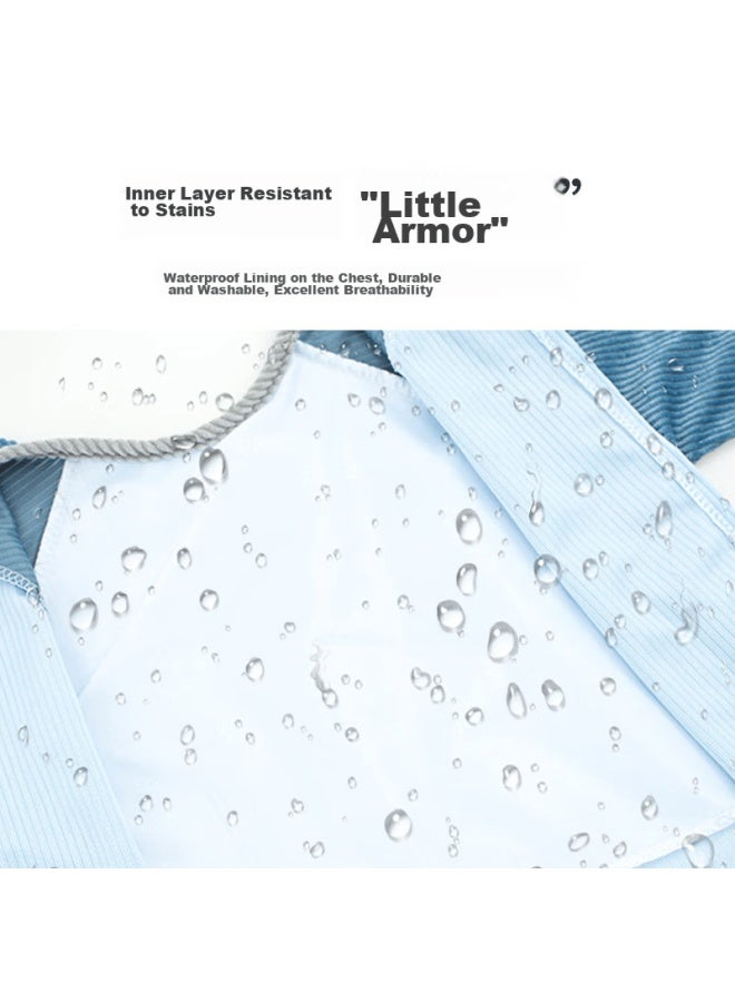 Aibaoshi Children's Smock, Autumn And Winter Baby Eating Bib, Reverse-wear Clothing, Infant Drawing Outfit, Dining Wear, Yellow Dinosaur, S415 - Image 3