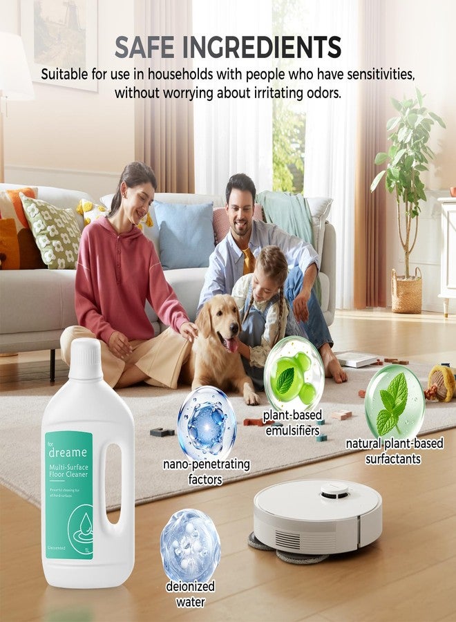 BTRSOLUS Unscented Floor Cleaning Solution Compatible with DREAME L10s Ultra/L20 Ultra/X50 Ultra/L10s Pro Ultra/X40 Ultra/L40 Ultra/X30 Ultra/L30 Ultra/D10 Plus/D10 Plus Gen 2/X40 Master, 33.8 Fl Oz - Image 4