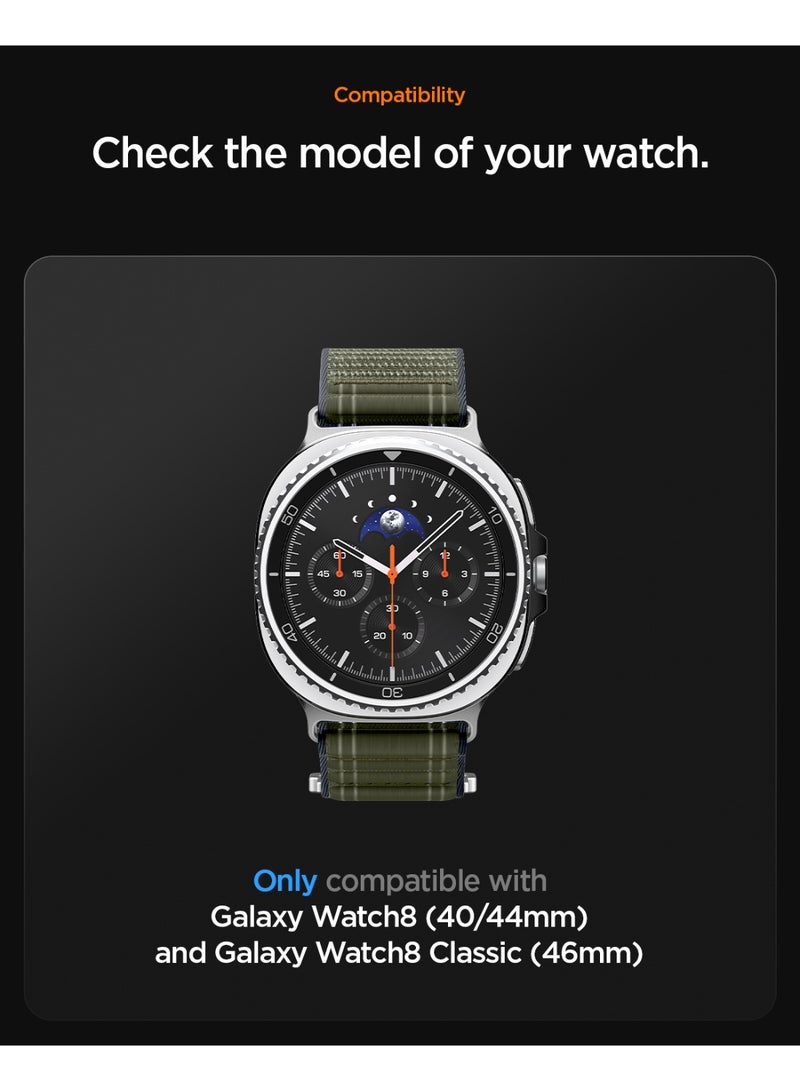 Spigen WBF0 Band for Galaxy Watch 8 series Compatible with Samsung Galaxy Watch 8 Classic 46mm, Galaxy Watch8 44/40mm (2025) Lightweight Fabric Strap - Green - Image 2