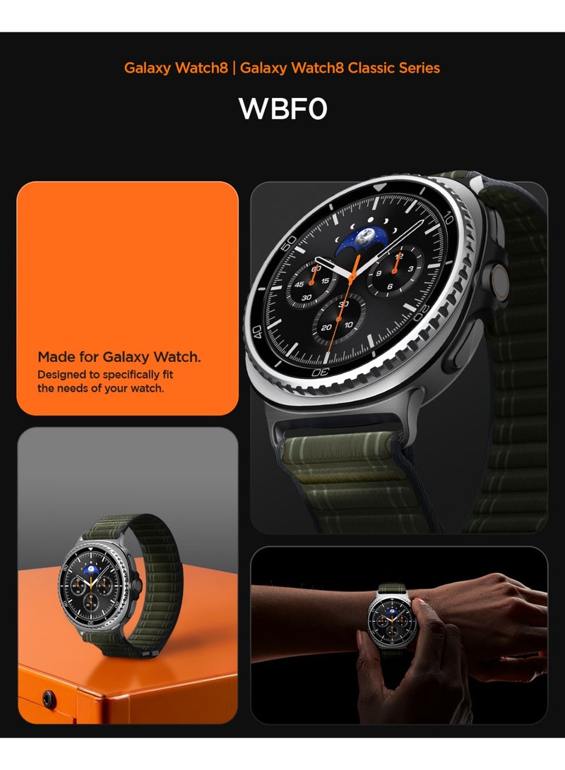 Spigen WBF0 Band for Galaxy Watch 8 series Compatible with Samsung Galaxy Watch 8 Classic 46mm, Galaxy Watch8 44/40mm (2025) Lightweight Fabric Strap - Green - Image 3