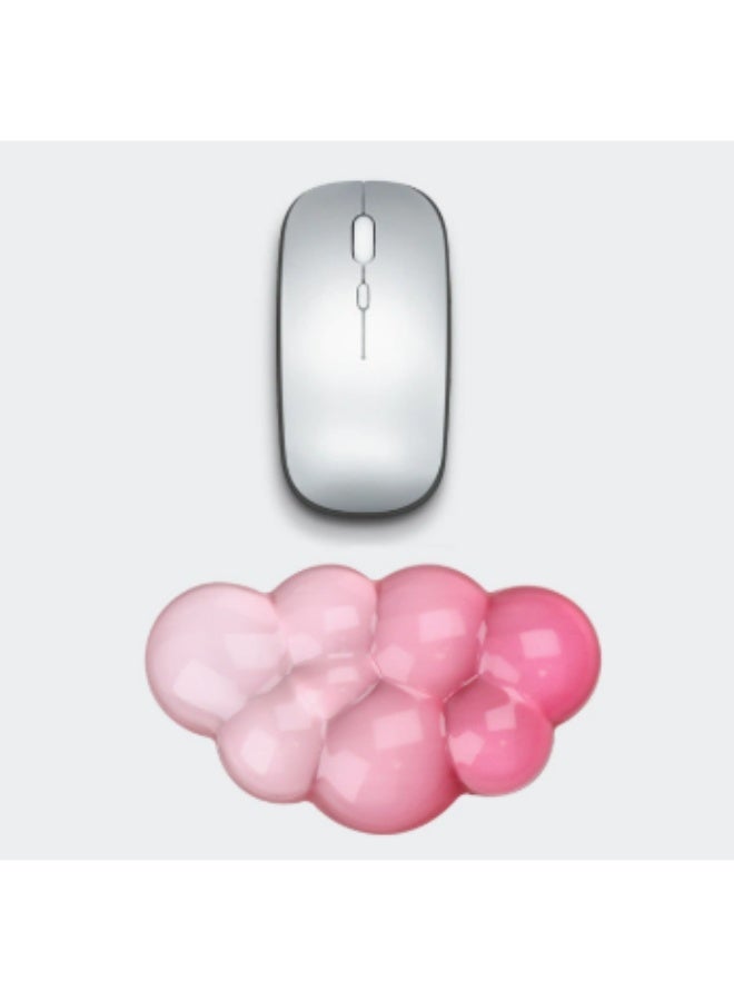 مجموعة مساند المعصم «Gradient Bubble Cloud» المكونة من قطعتين، وسادة معصم شفافة من السيليكون المبرد للوحة المفاتيح ودعم معصم الماوس، مسند راحة اليد المكتبي المريح والمقاوم للانزلاق، وسادة معصم مقاومة للماء والزيت وسهلة التنظيف للاستخدام في المكتب والألعاب وأجهزة الكمبيوتر المحمولة وأجهزة الكمبيوتر المكتبية - Image 4