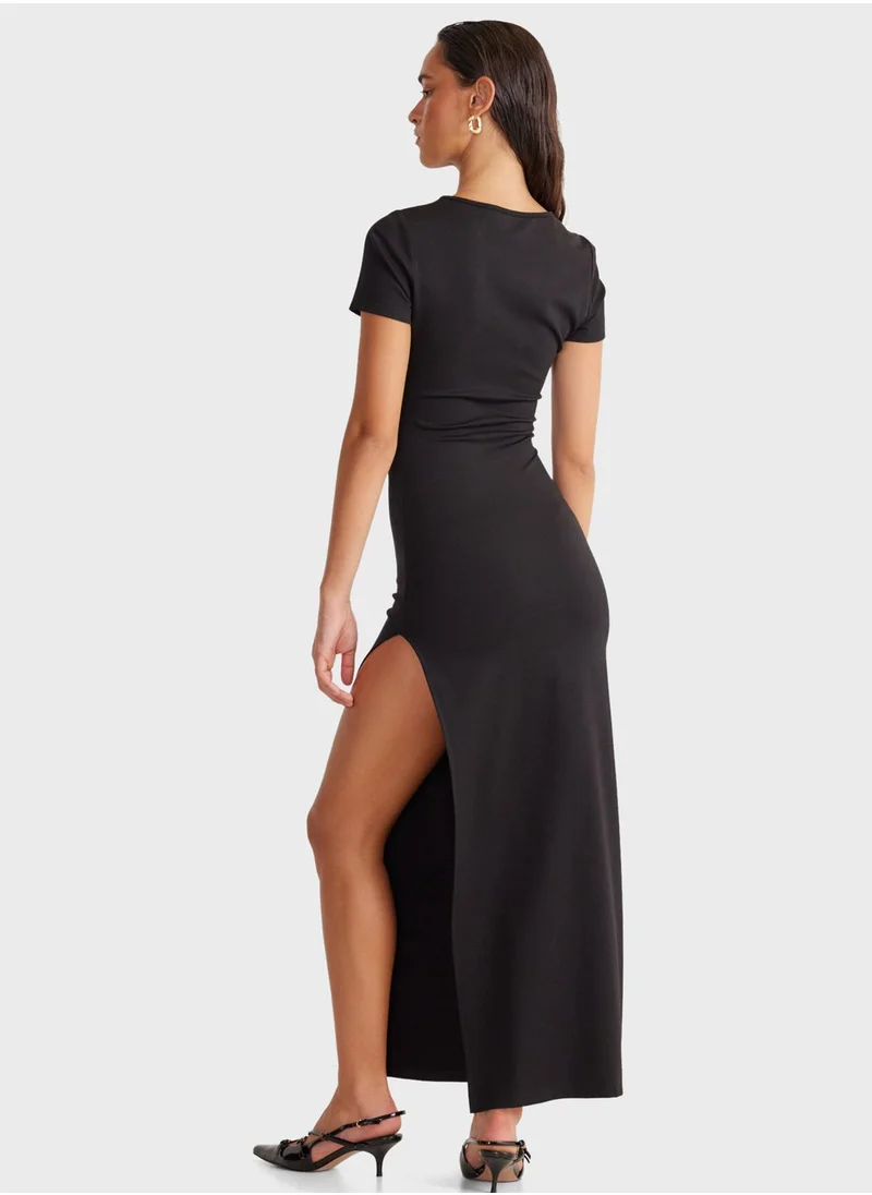 SNDYS Side Split Maxi Dress
