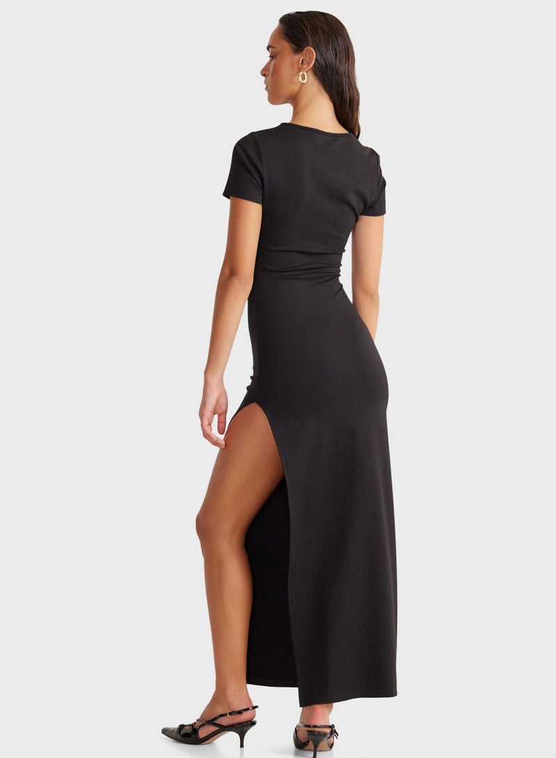 SNDYS Side Slit Dress - Image 4