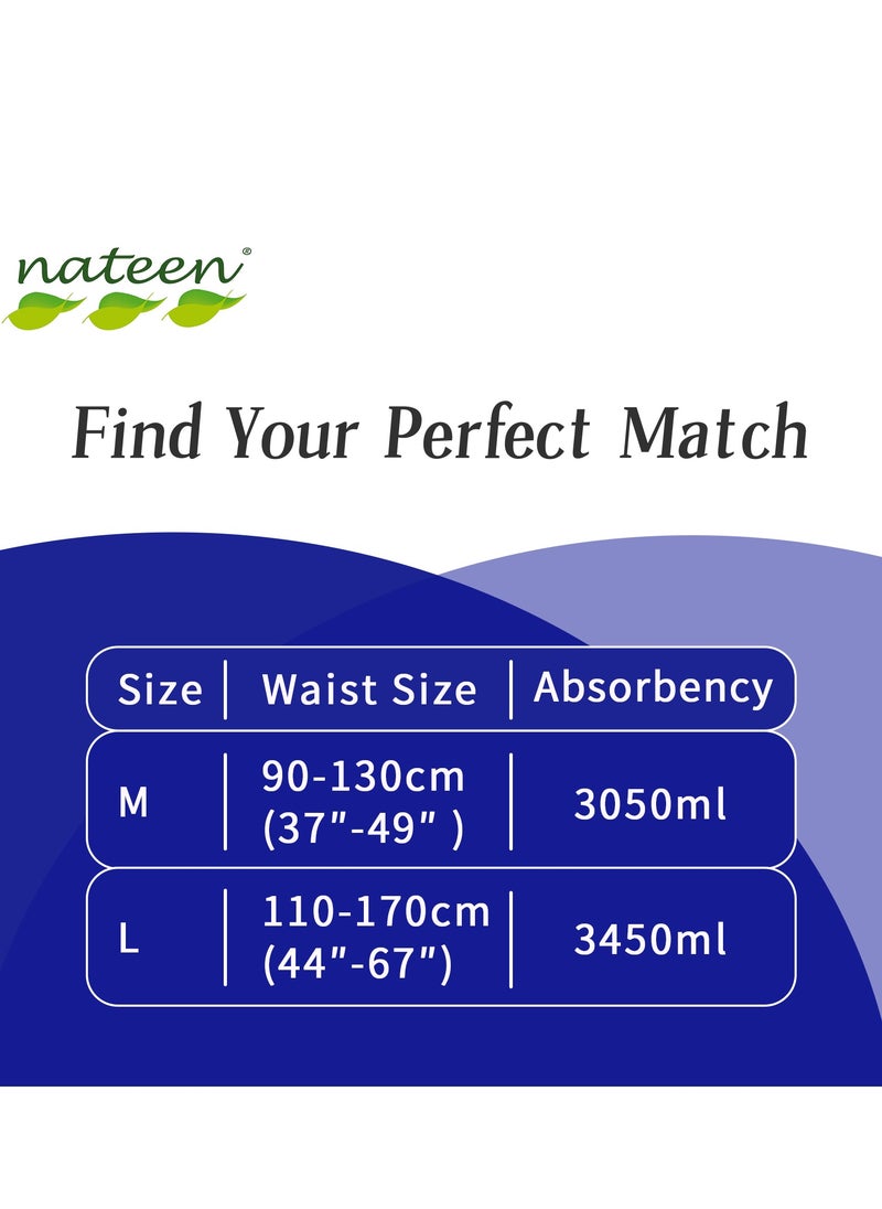 nateen Flexi Maxi Adult Diapers Pants,Incontinence Night Time Pull Up,Medium,Waist Size 90-110cm,80 Count Adult Pull Ups,Superior Comfort,Excellent Combination of Protection. (80 Count)  - Image 4