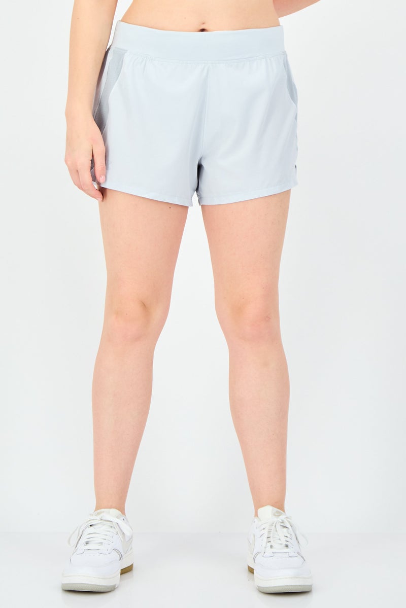 UNDER ARMOUR Women Sportswear Fit Running Shorts, Light Grey - Image 1