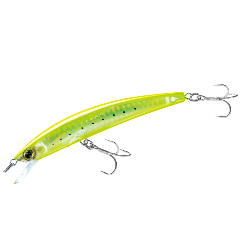 Yo-Zuri Crystal 3D Minnow Floating Lure, Chartreuse Silver, 5-1/4-Inch