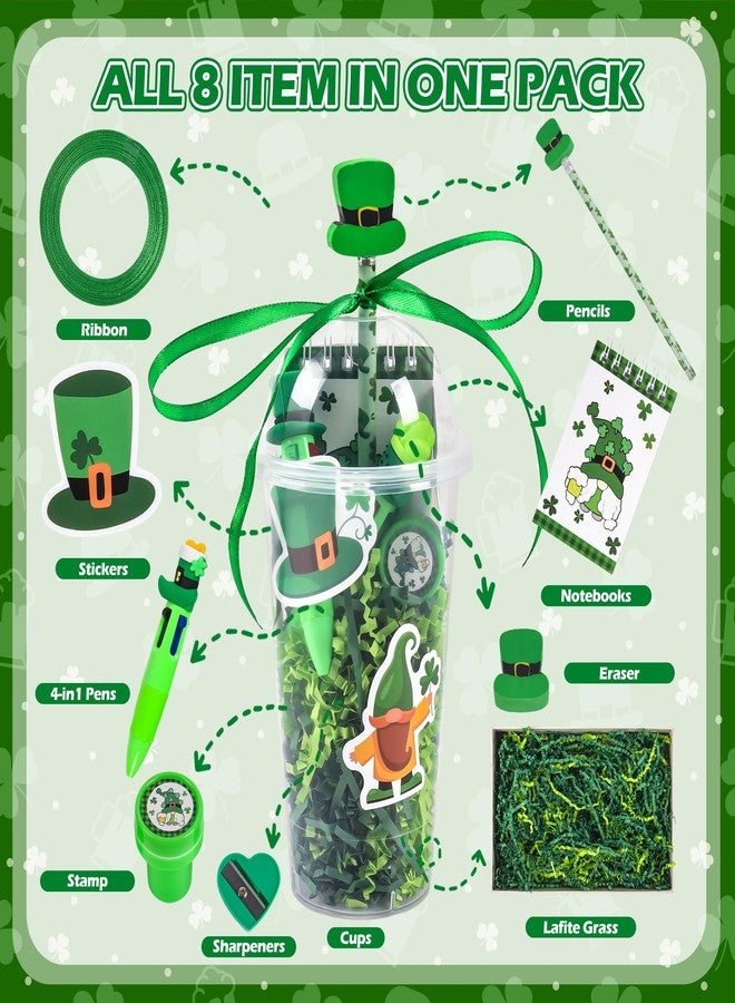 LiYiQ 247 Pcs St Patrick's Day Party Favors Return Gifts for Party, Student Stationery Gifts from Teacher, Pencil Erasers Notebooks Stickers for Classroom Birthday Goodie Bags Rewards Prizes - Image 3